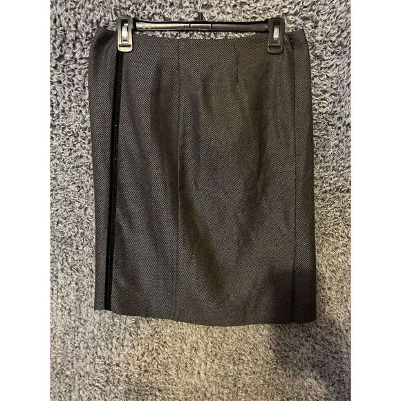 Nine & Co Women's Petite 8 Gray Pencil Skirt Knee Length - Picture 3 of 8